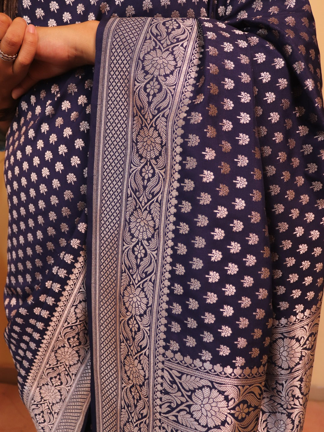 Banarasi Silk With Choti Buti -blue