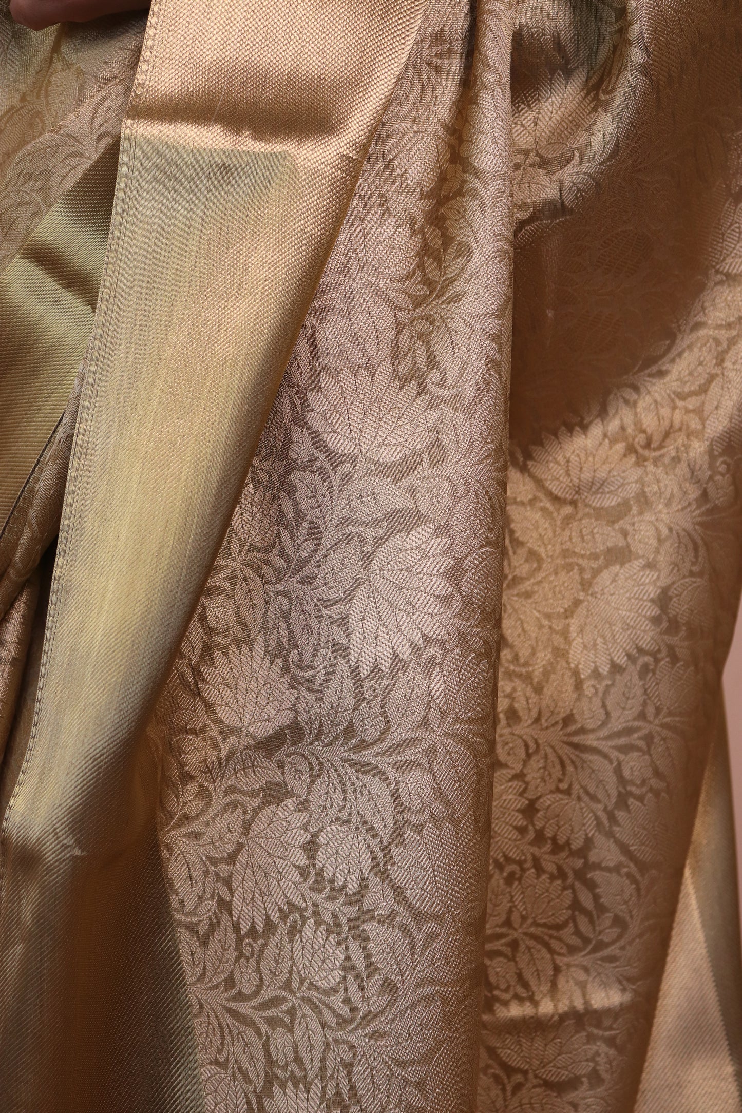 Banarasi Silk Jaal Jacquard Tissue(Neeta Ambani) - Green
