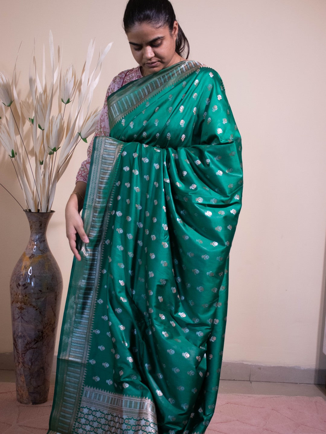 Banarasi Saree With Choti Buti Sona Rupa Weaving
