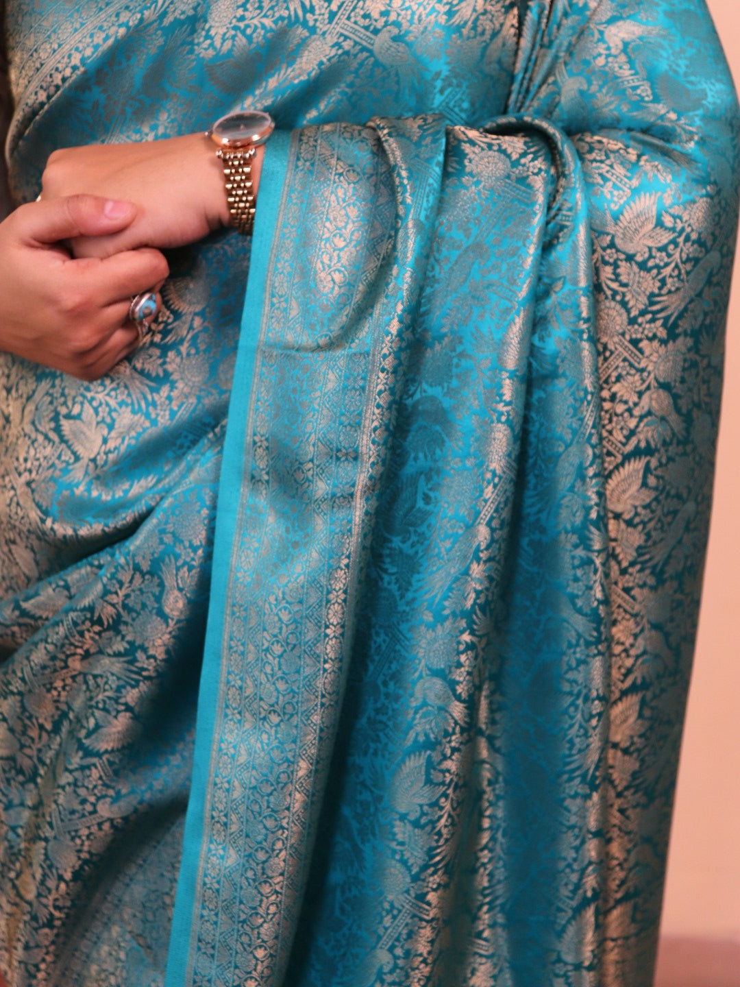 Banarasi Silk Jamawar Saree - Blue