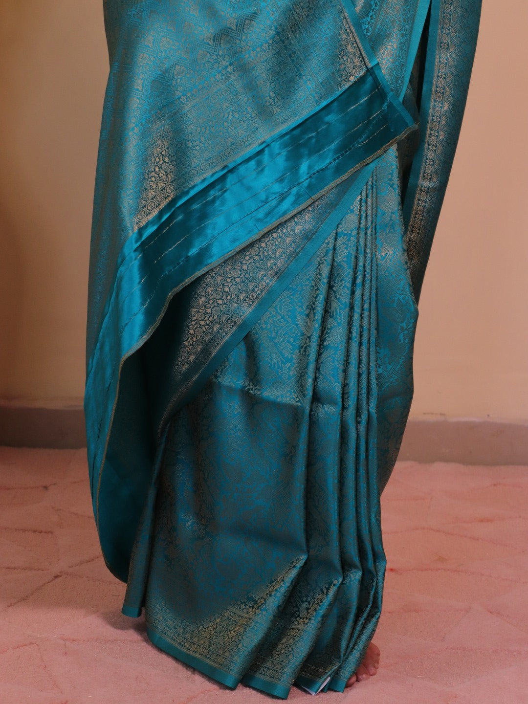 Banarasi Silk Jamawar Saree - Blue