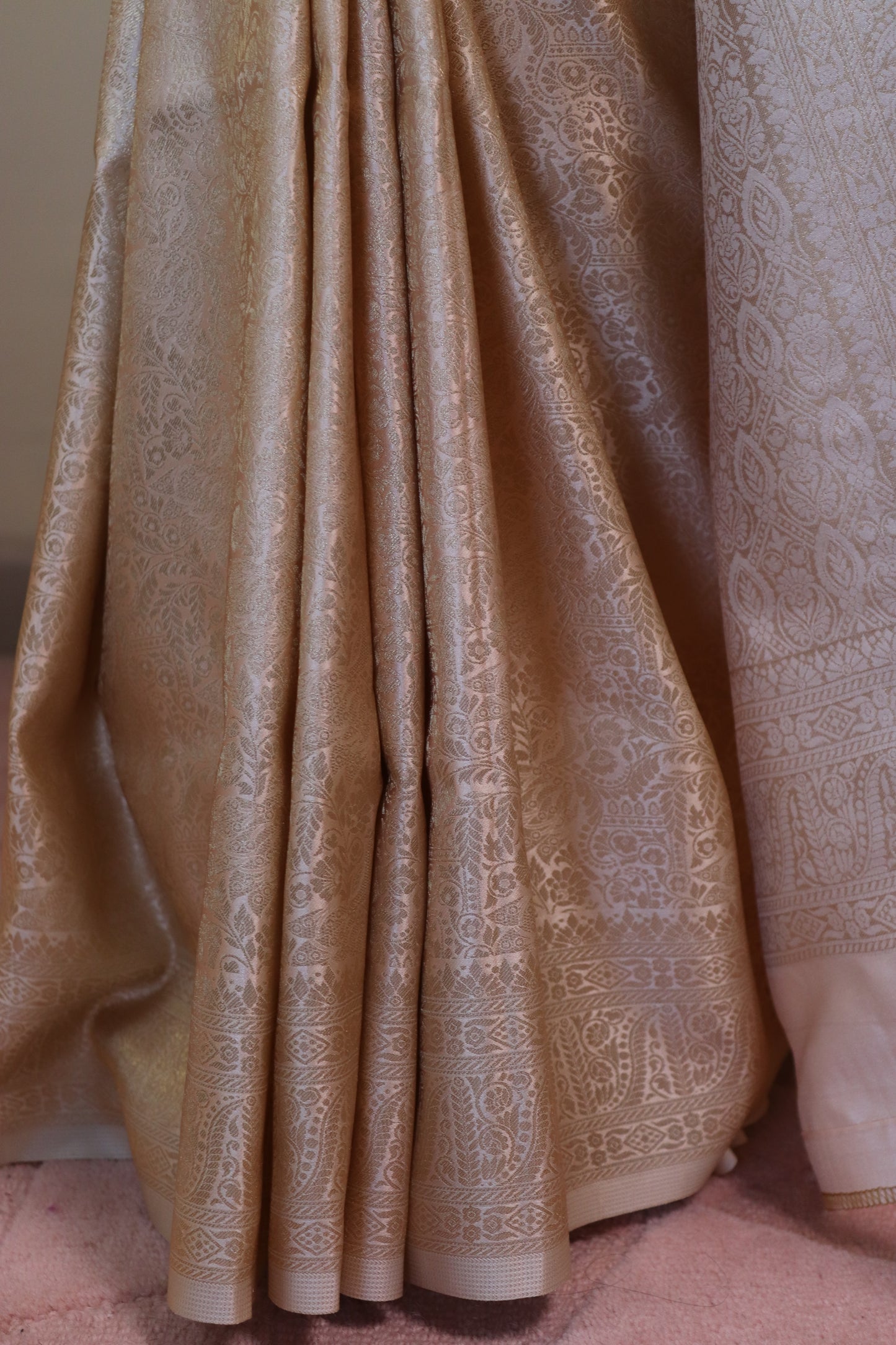 Banarasi Silk Jamawar Saree - Golden