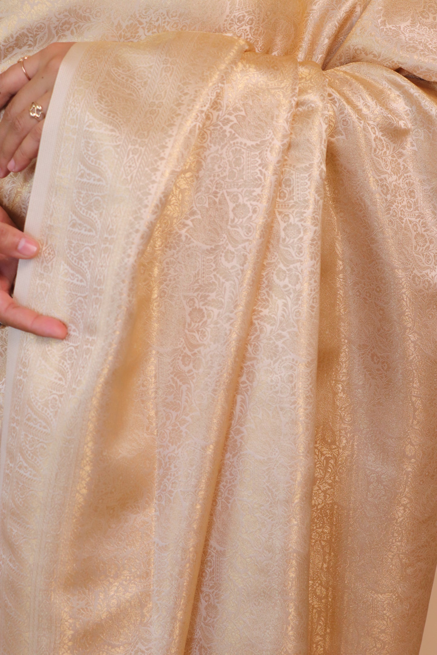 Banarasi Silk Jamawar Saree - Golden