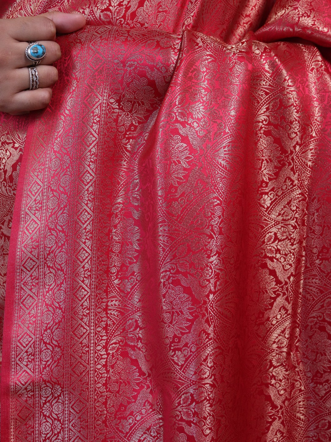 Banarasi Silk Jamawar Saree - Red