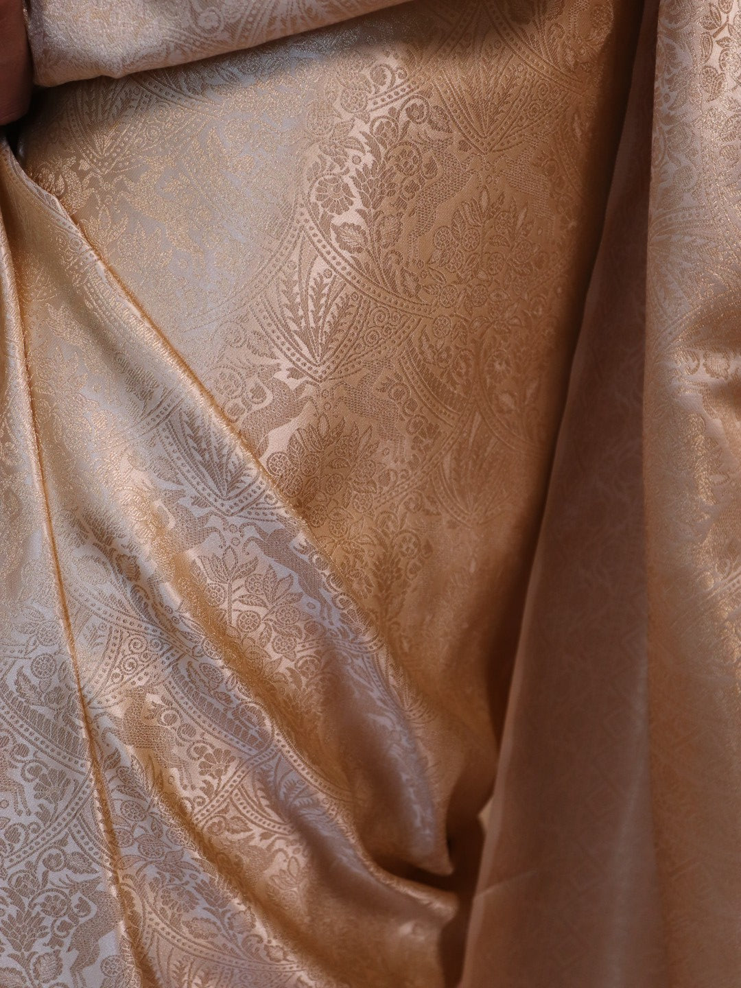 Banarasi Silk Jamawar Saree - Off-White Golden