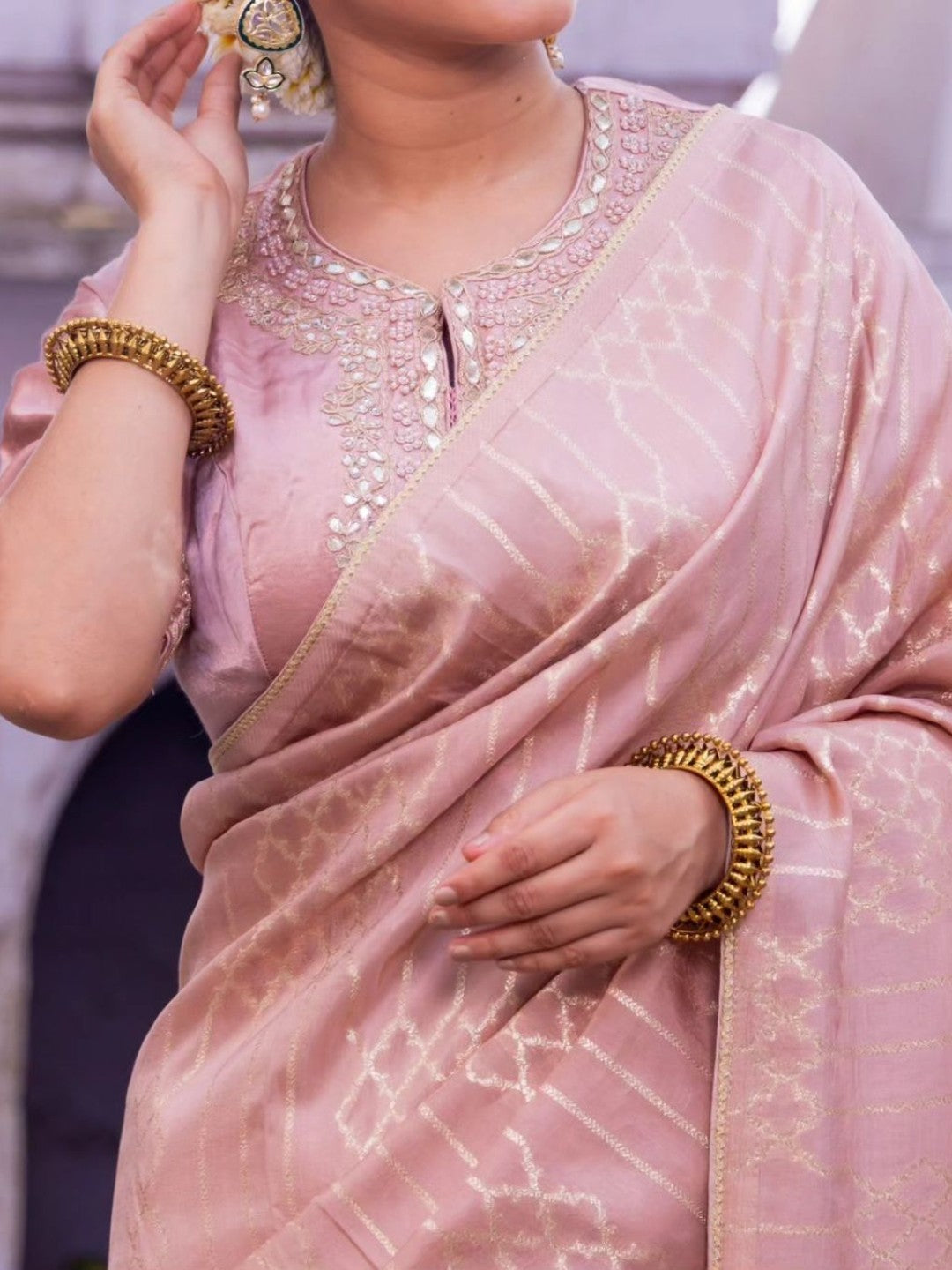 Banarasi Georgette Khaddi Silk Saree In Multiple Colors