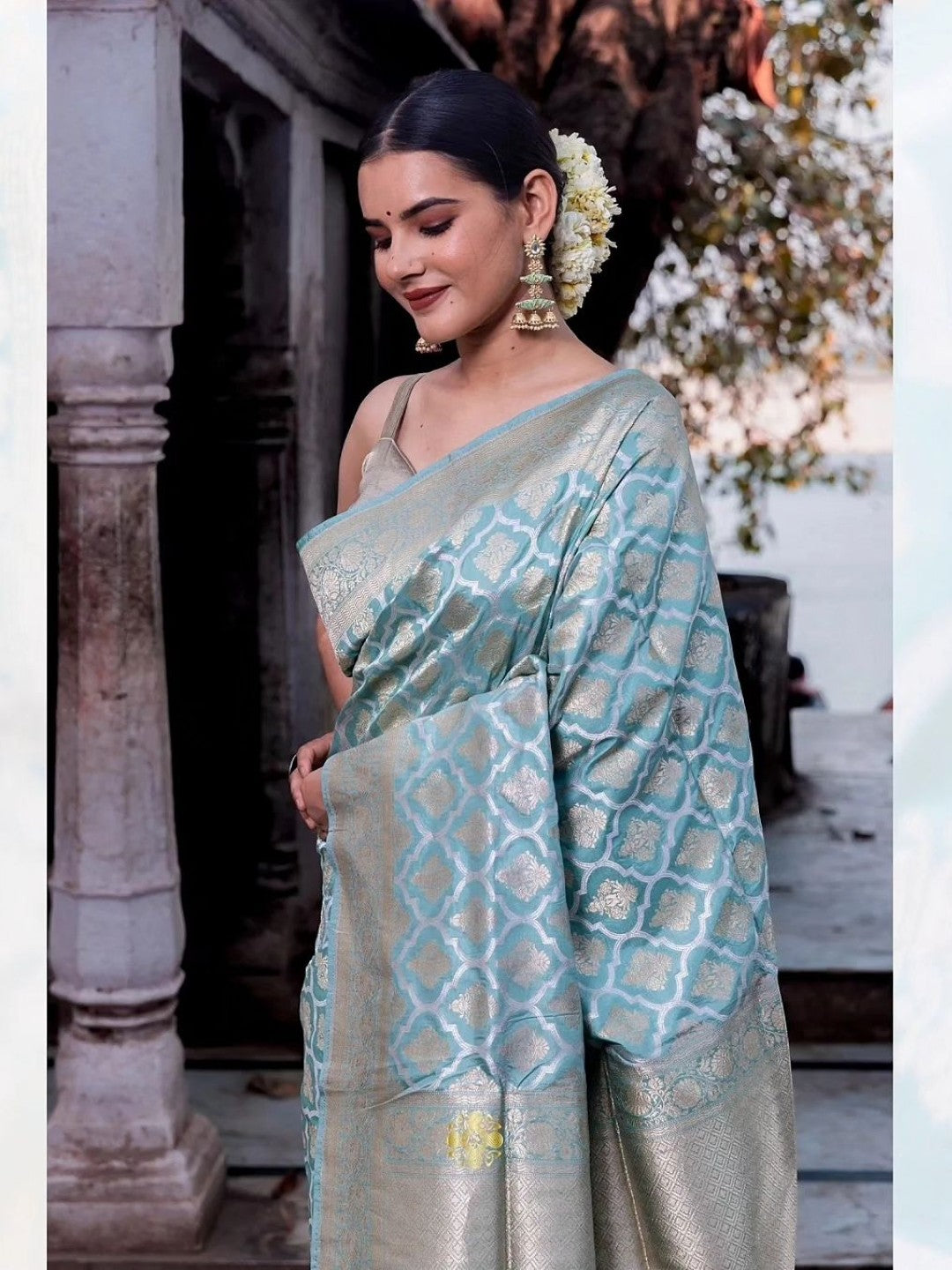Pure Katan Silk Handwoven In Banaras