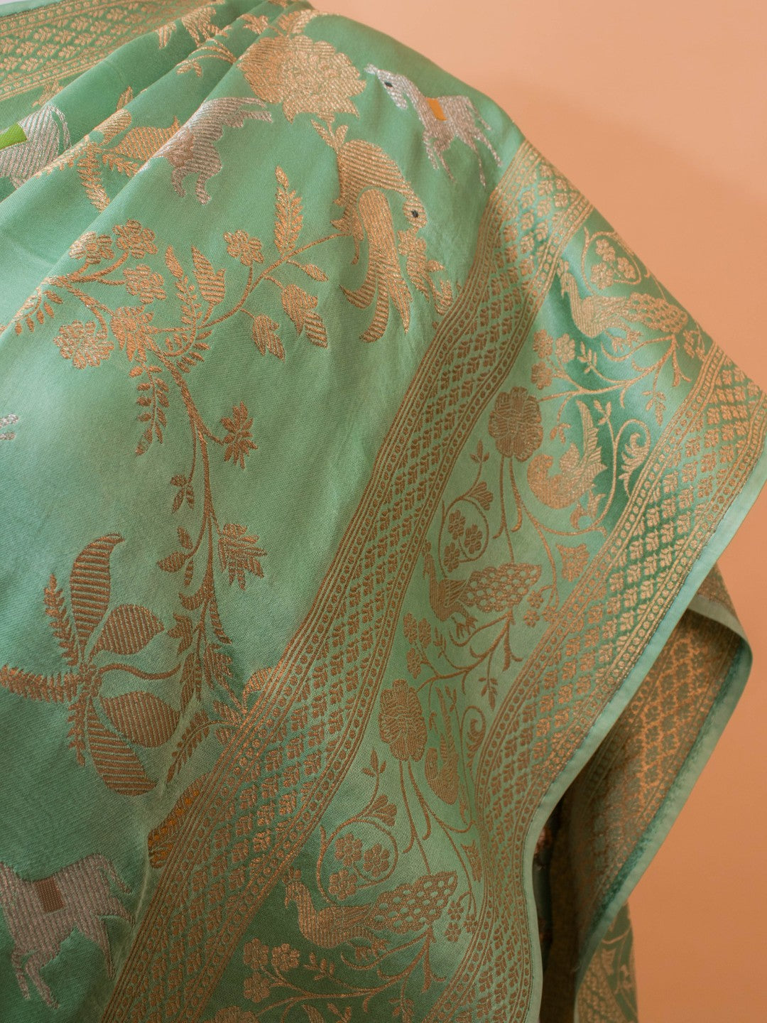 Handloom Banarasi Pure Khaddi Jaal Saree