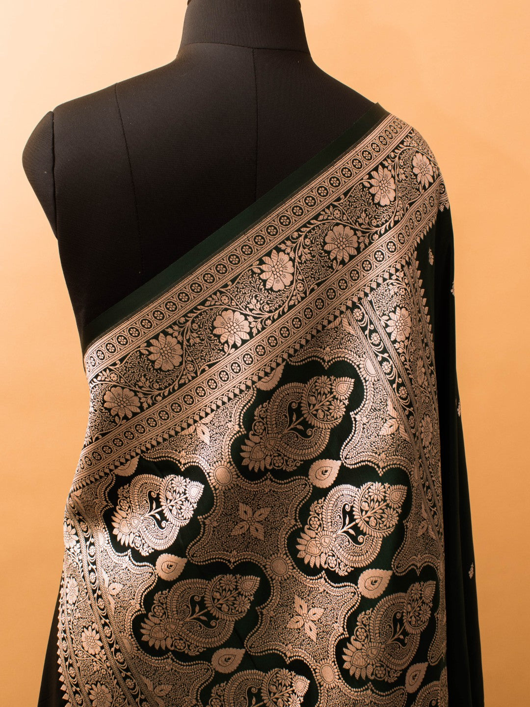 Mashru Silk In Unique Butti Weaved In Silver Zari All Over