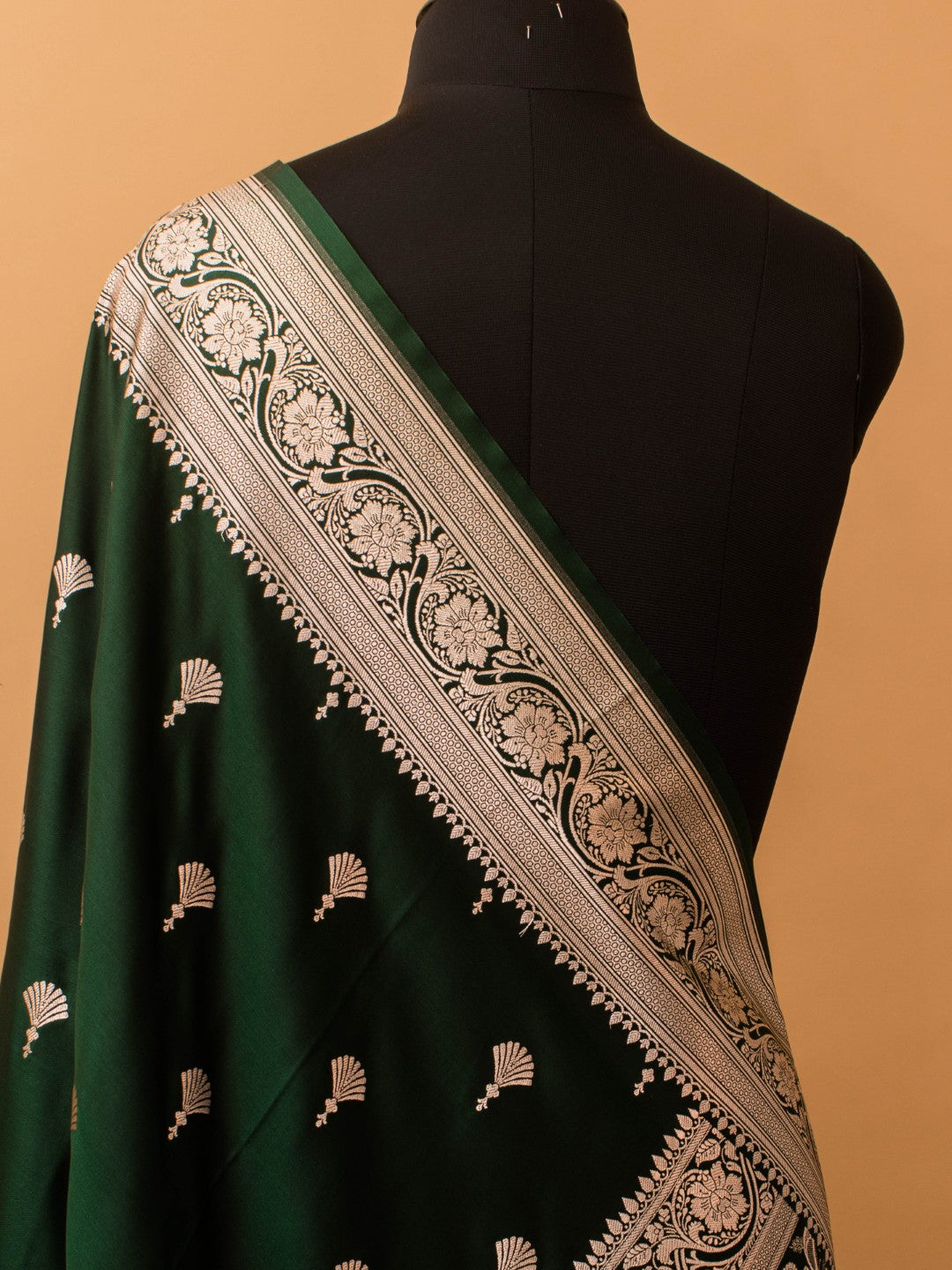 Mashru Silk In Unique Butti Weaved In Silver Zari All Over