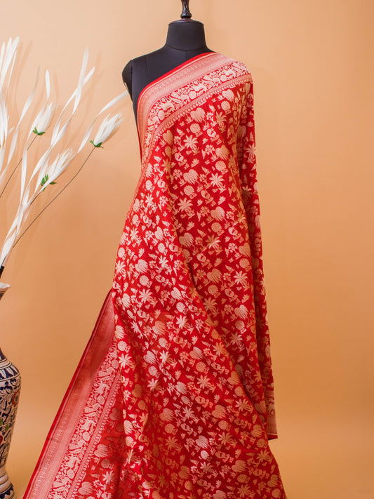 Pure Kataan Silk With Unique Weaving Dense Motifs