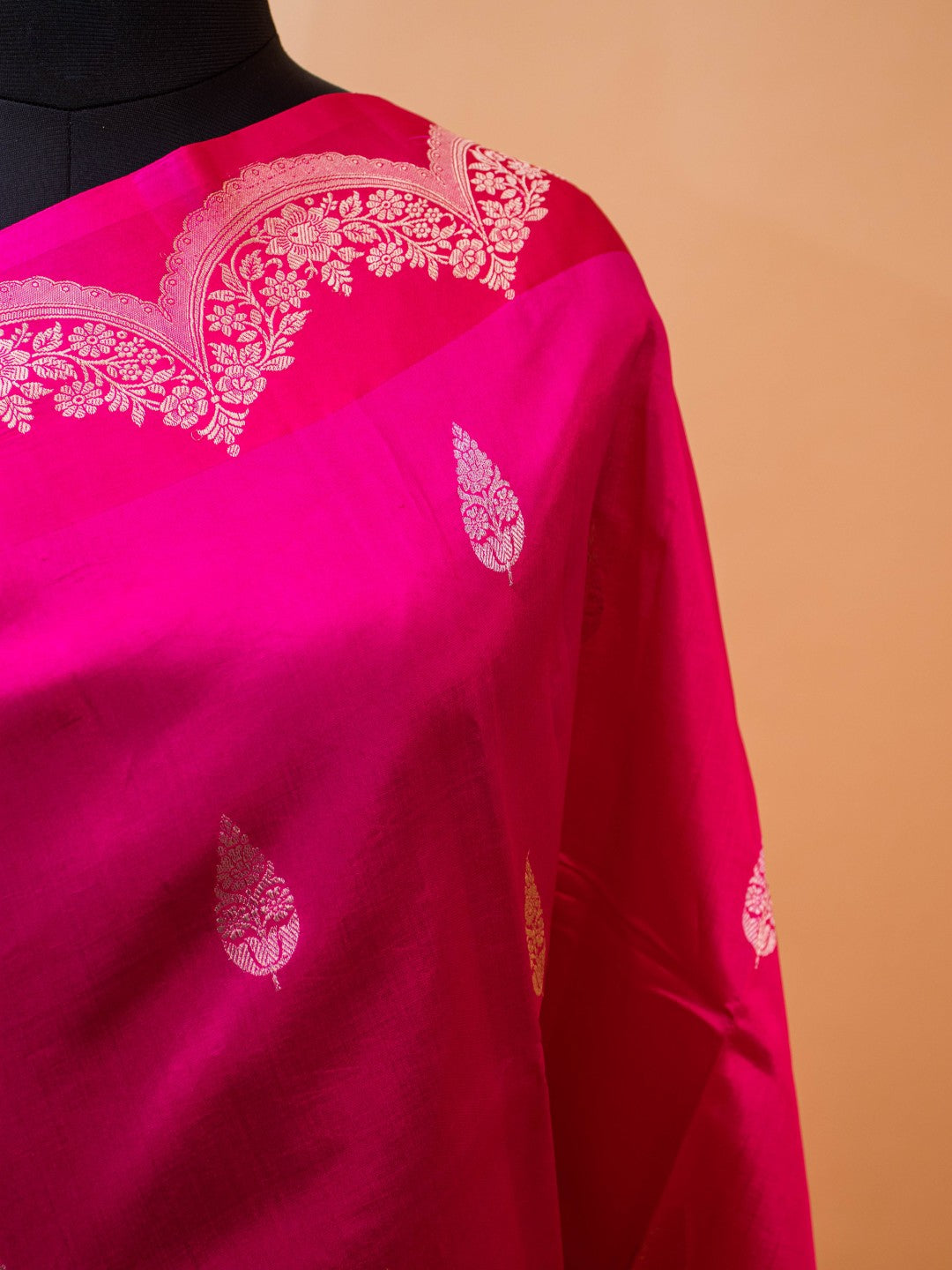 Pure Mashru Silk Scalping Border Buti Design