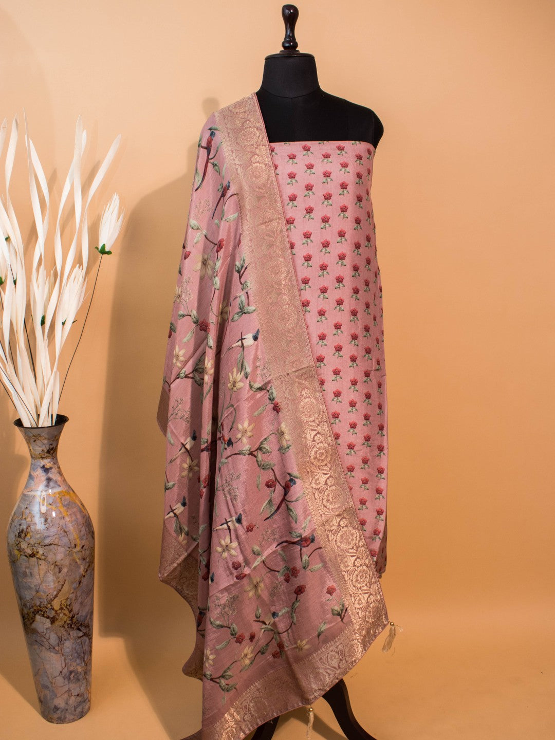 Pure Silk Digital Printed Unstitched Suit