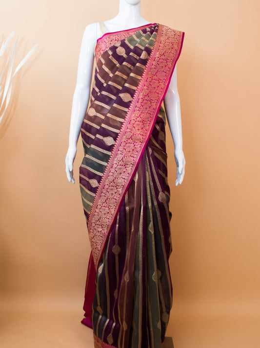 Rangaat Weaved In Kora Silk Saree