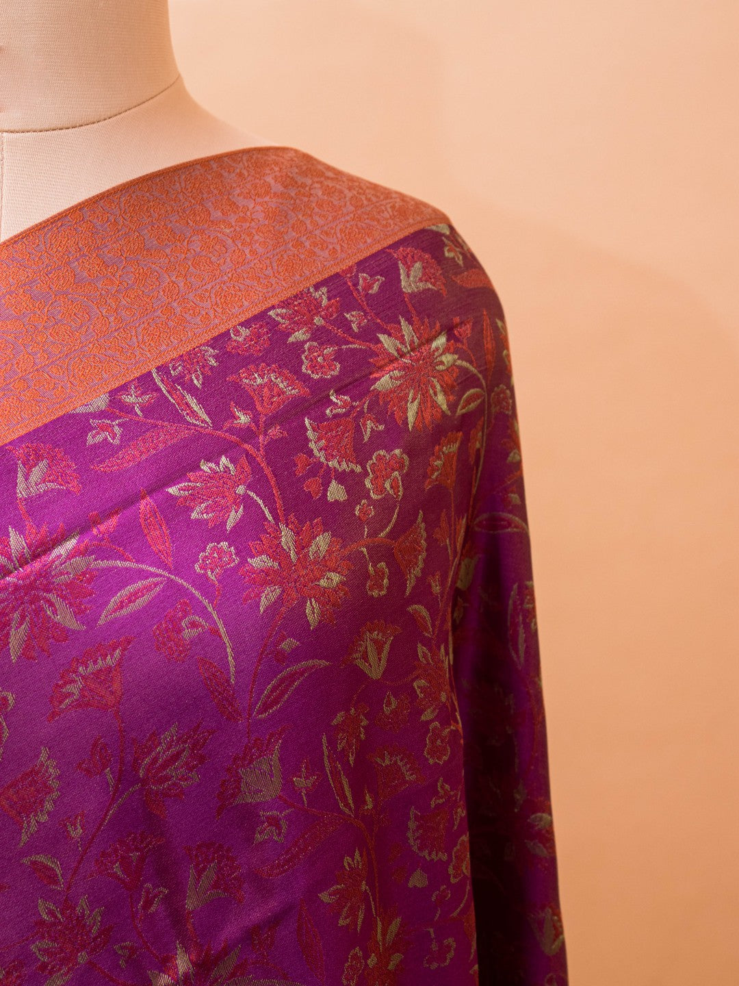 Handloom Banarasi Resham Tanchui In Pure Silk Saree- Wine