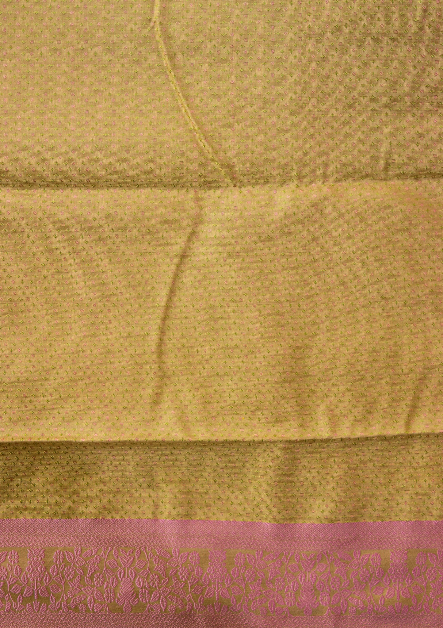 Handloom Resham Tanchui In Pure Silk - Green