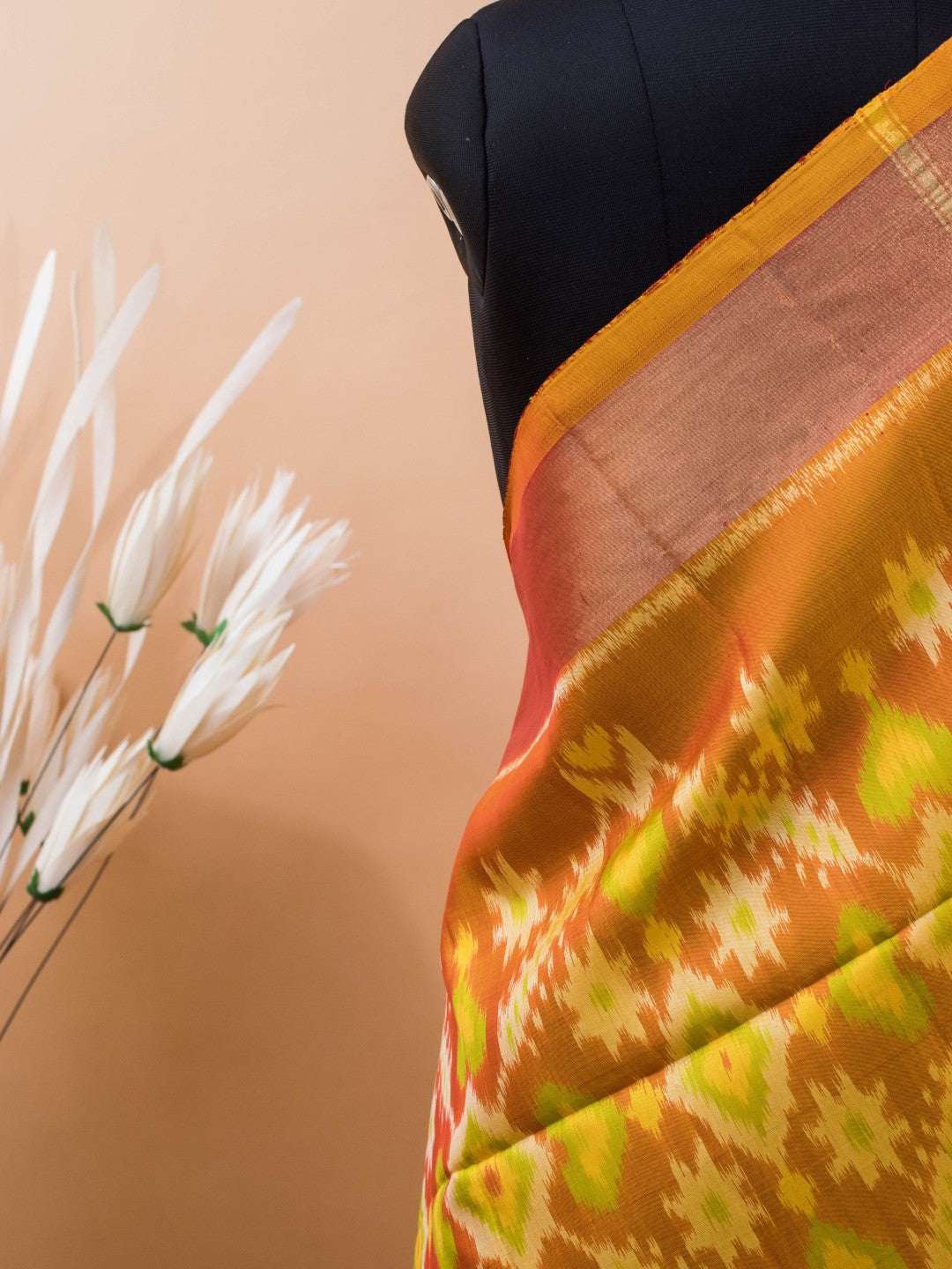 Traditional Ekkat Style Designer Sarees In Pure Silk