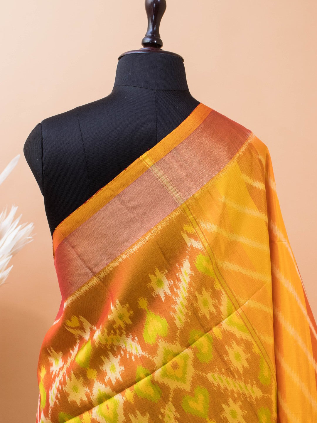 Traditional Ekkat Style Designer Sarees In Pure Silk