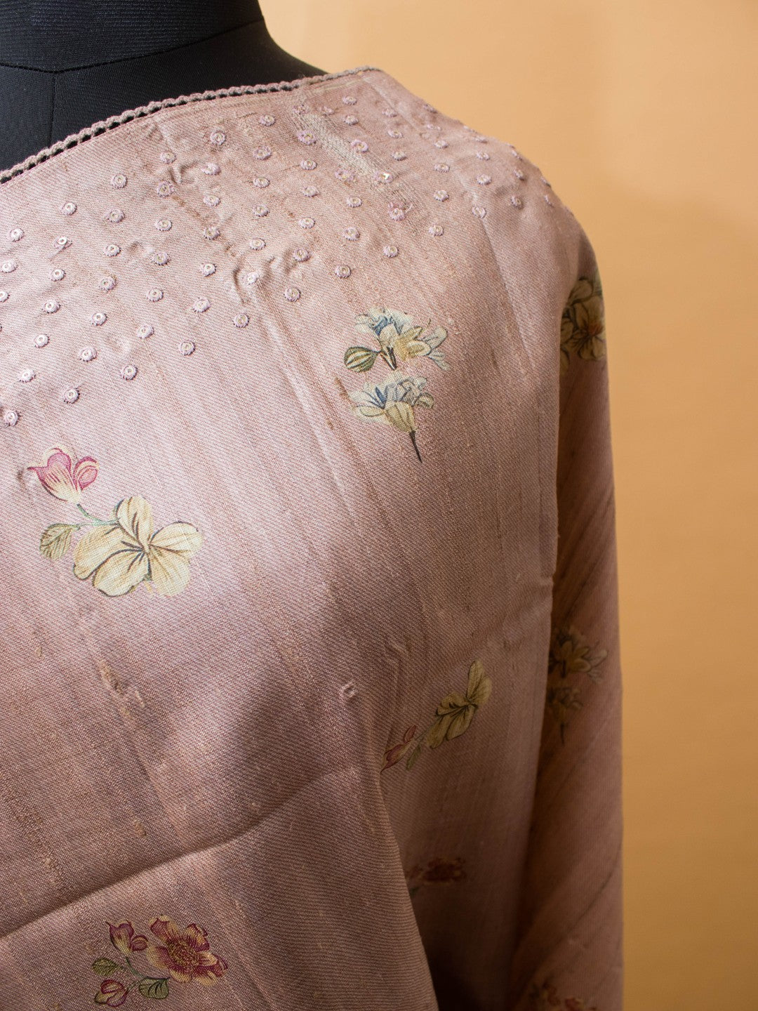 Pure Tussar Silk Printed In Sober N Elegant Taste