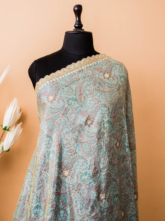 Contemporary Printed Saree With Handwork