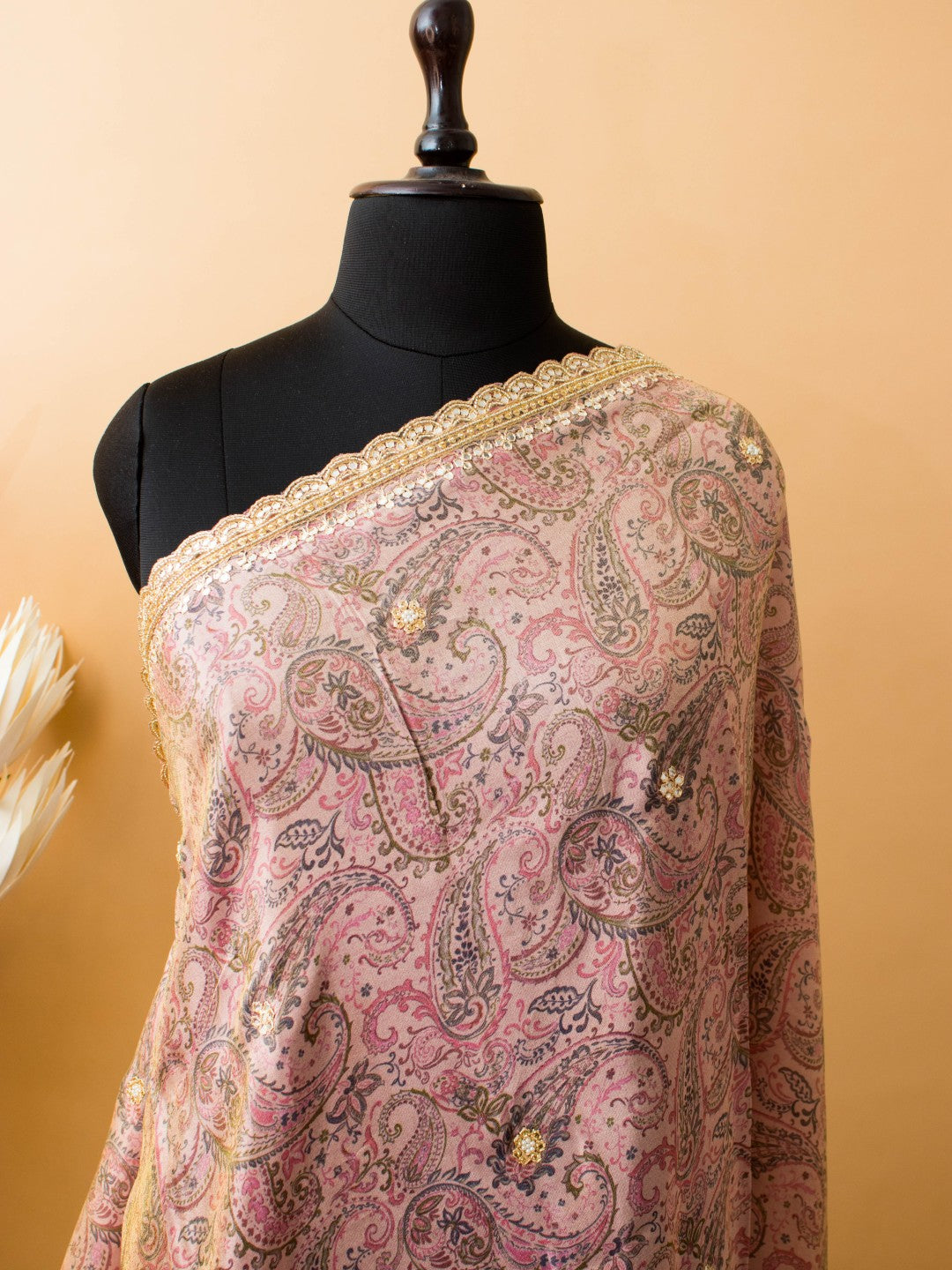 Contemporary Printed Saree With Handwork
