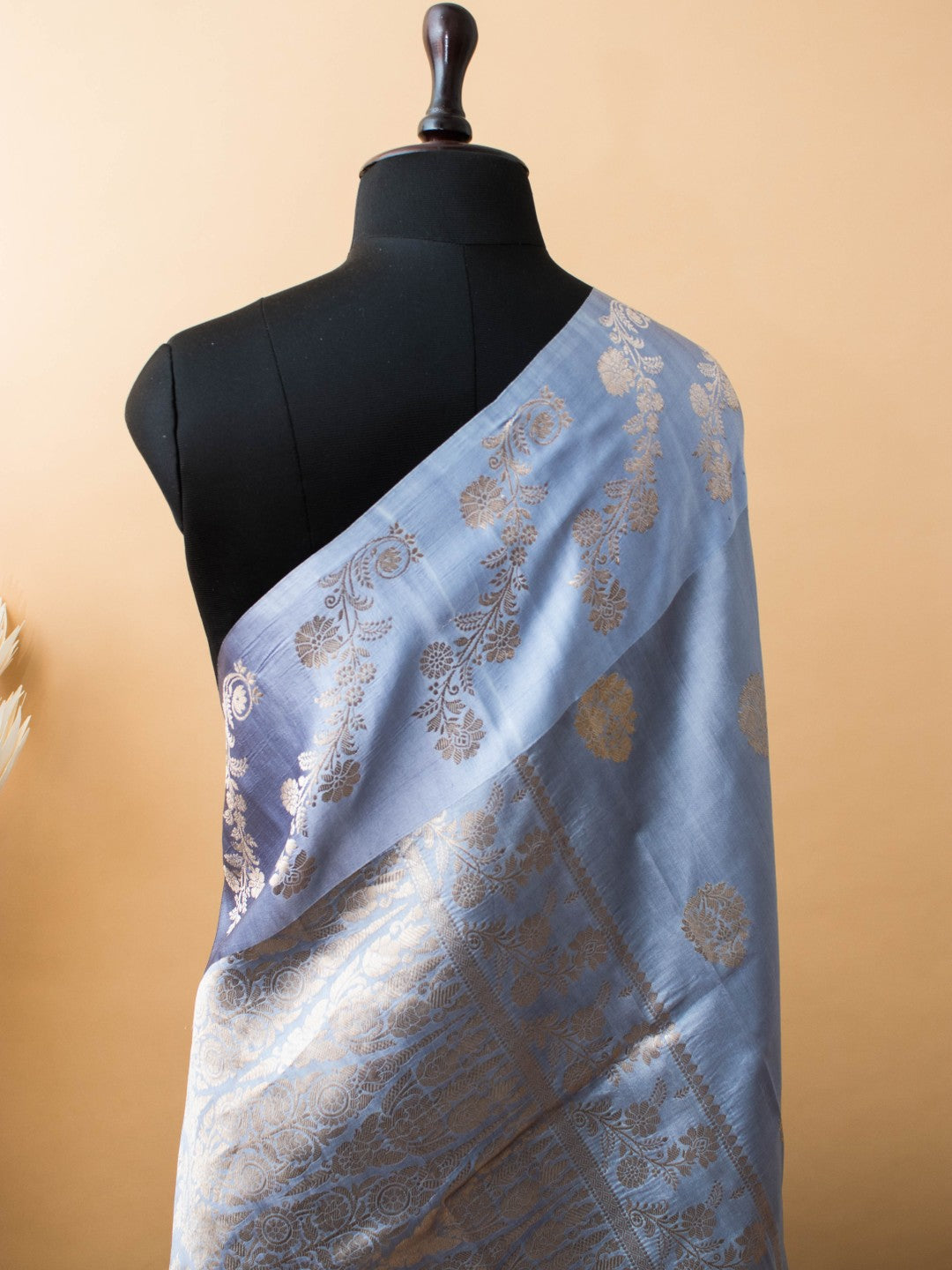 Pure Mashru Silk Contemporary Border Design
