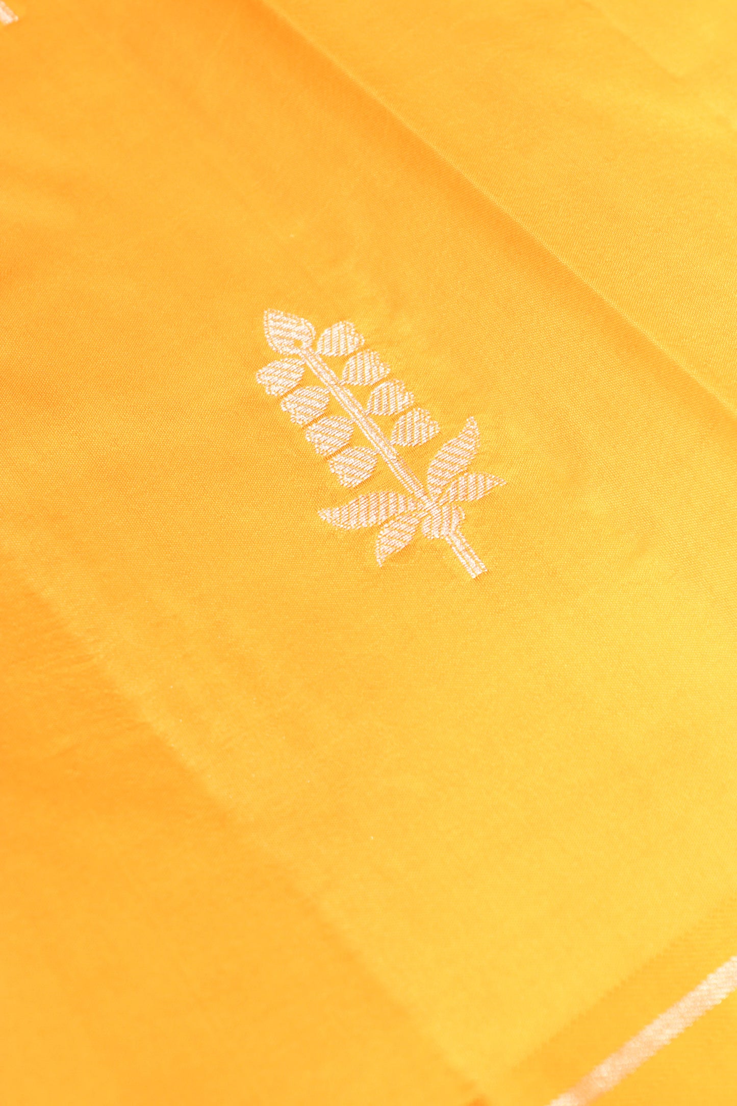 Simple Border And Elegant Butti In Pure Silk-Yellow