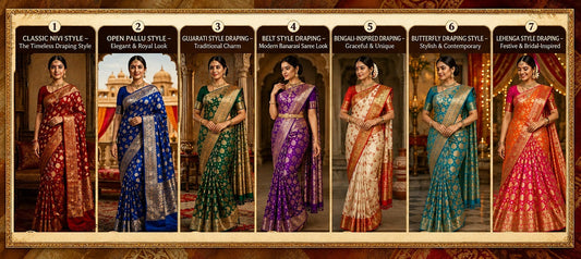 7 Ways to Drape a Banarasi Saree: Step-by-Step Styling Guide for Every Occasion