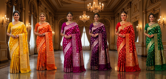 Banarasi Saree Colours and Their Meaning: Choosing the Right Shade for Every Occasion