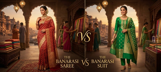 Banarasi Saree vs Banarasi Suit: Which Should You Choose for Your Next Event?