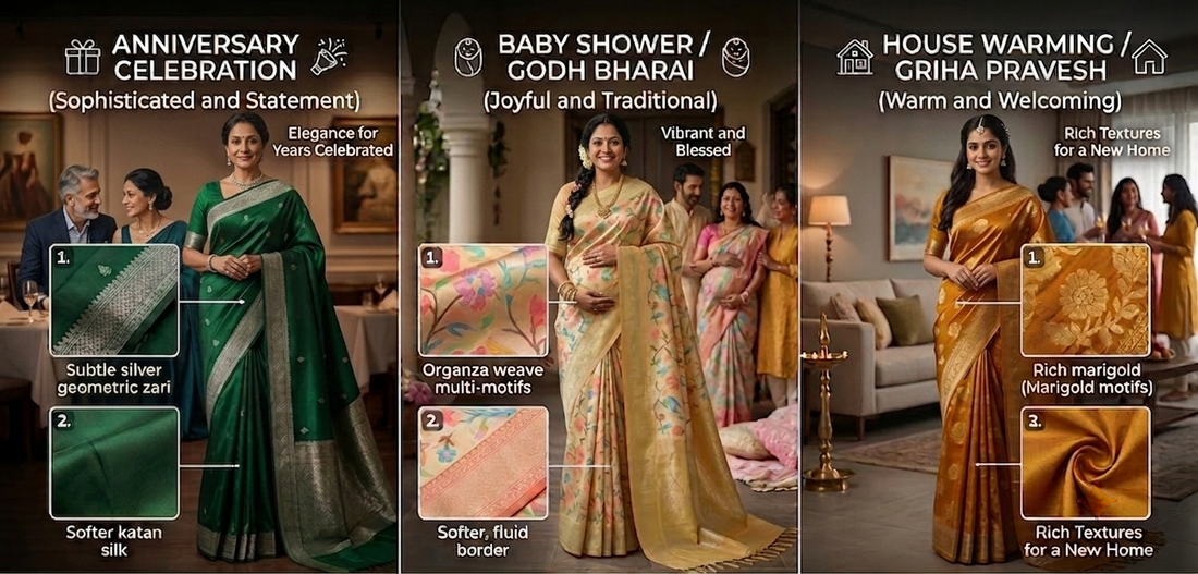 Banarasi for Non-Wedding Celebrations: Anniversaries, Baby Showers and House Warmings