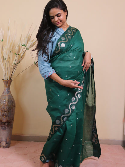 Cotton Banarasi With Sona Rupa Weaving