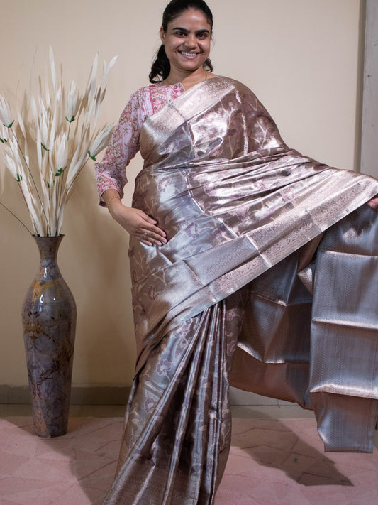 Banarasi Tissue Alfi Jaal Weaving