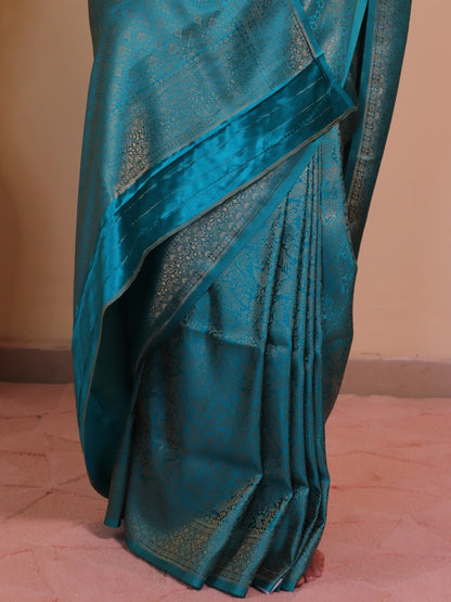 Banarasi Silk Jamawar Saree - Blue