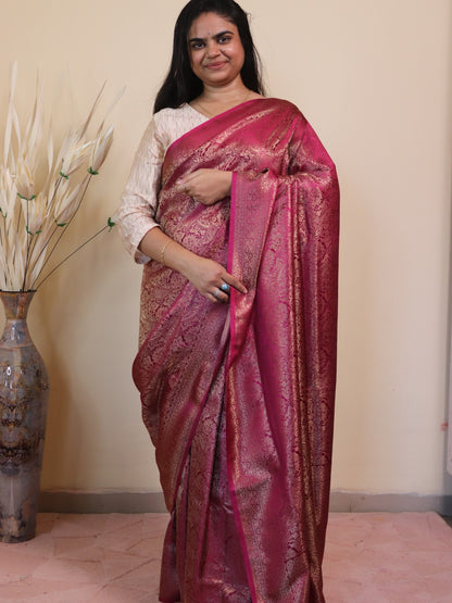 Banarasi Silk Jamawar Saree - Maroon