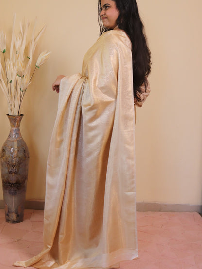 Banarasi Silk Jamawar Saree -off White