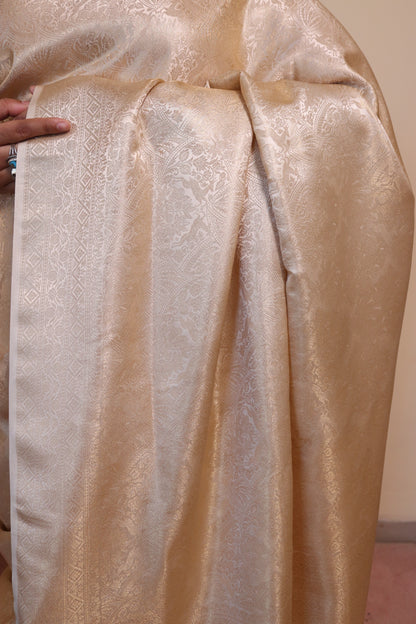 Banarasi Silk Jamawar Saree - White