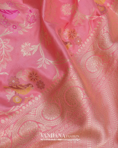 Handloom Banarasi Saree - Pink