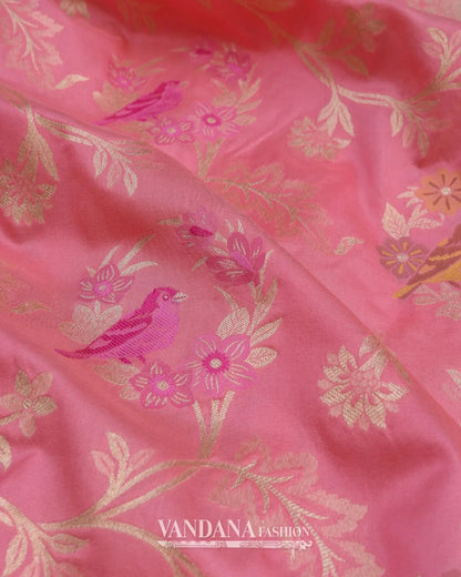Handloom Banarasi Saree - Pink
