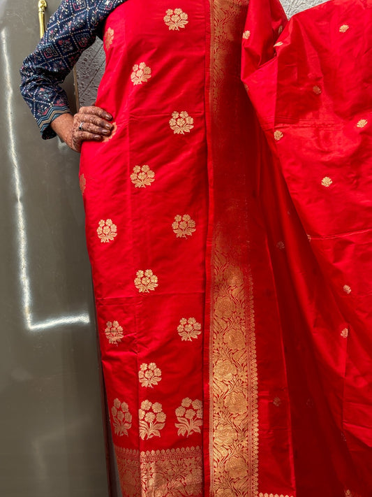 Handloom Banarasi Pure Kataan Silk Unstitched Suit