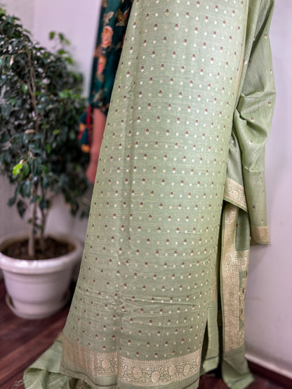 Handloom Banarasi Pure Kataan Silk Unstitched Suit
