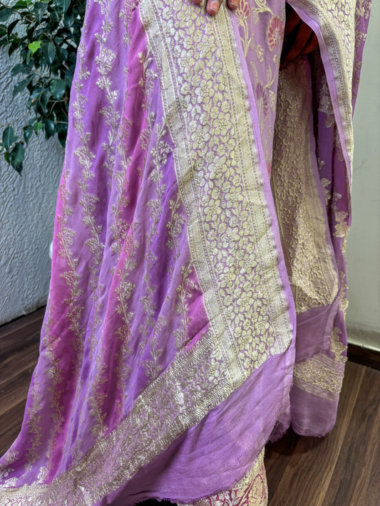 Handloom Banarasi Pure Munga Silk Unstitched Suit