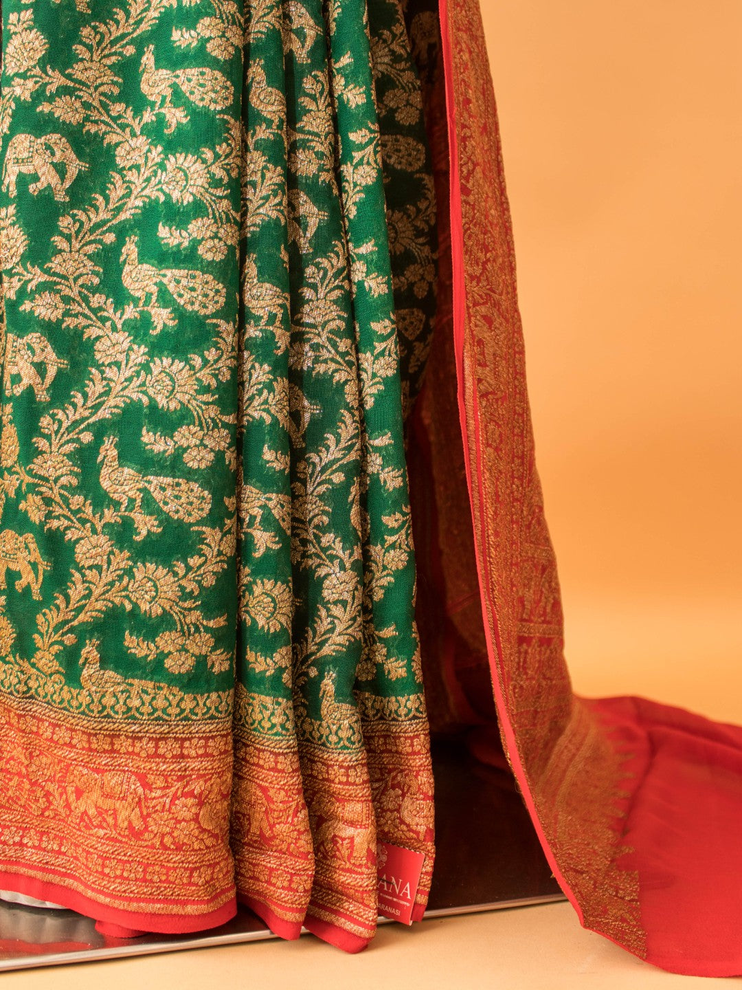 Designer Handwork Blouse With Tissue Weaving Saree