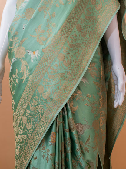 Handloom Banarasi Pure Khaddi Jaal Saree