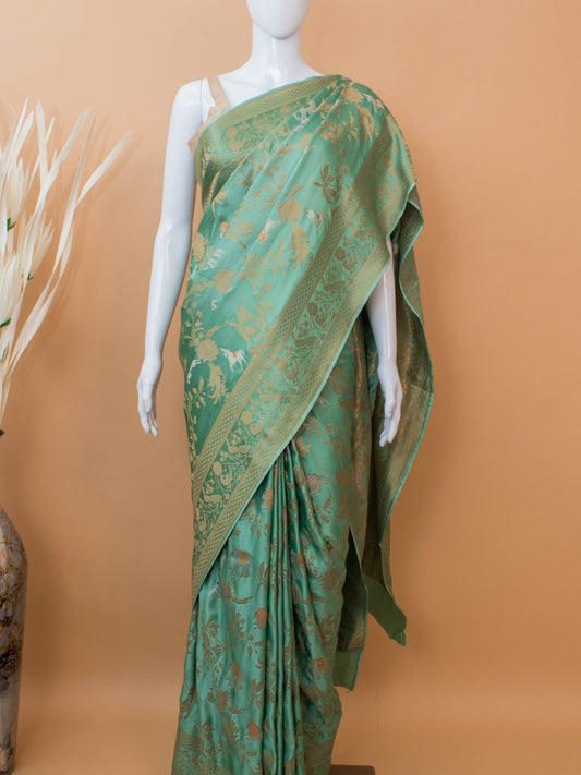 Handloom Banarasi Pure Khaddi Jaal Saree