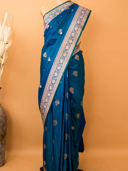 Mashru Silk Flower Buti Saree