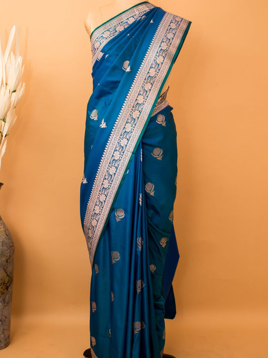 Mashru Silk Flower Buti Saree