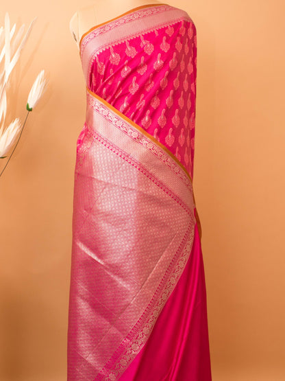 Resham Weaving Butta In Banarasi Kataan Silk