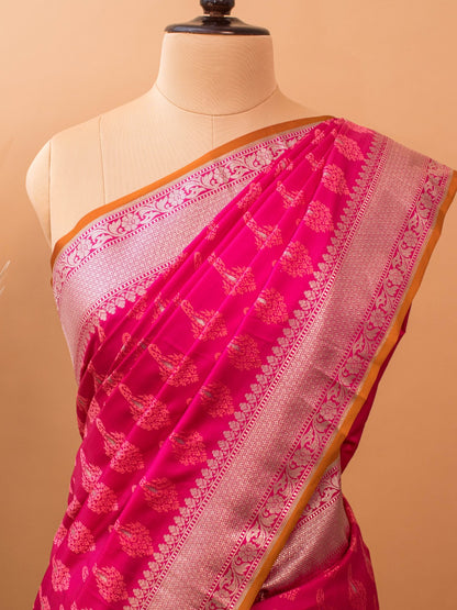 Resham Weaving Butta In Banarasi Kataan Silk