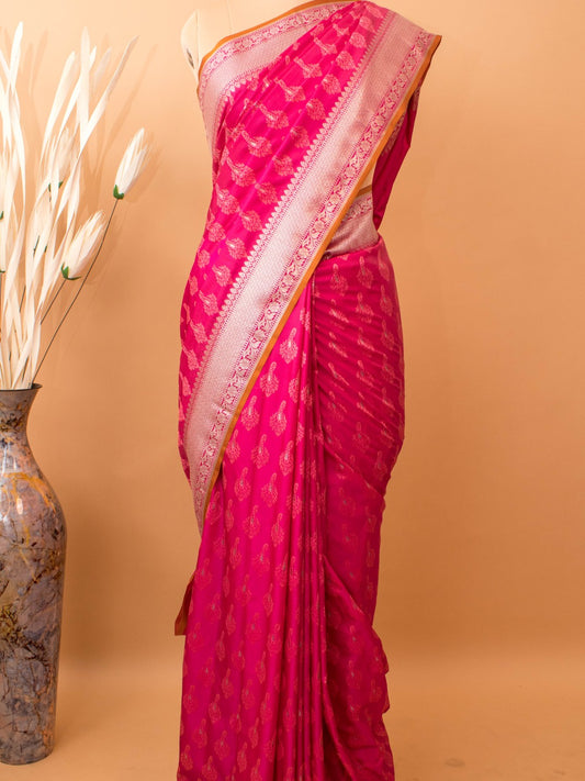 Resham Weaving Butta In Banarasi Kataan Silk